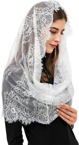img 3 attached to Traditional Inspired Infinity Mantilla Covering Women's Accessories : Special Occasion Accessories