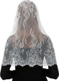 img 1 attached to Traditional Inspired Infinity Mantilla Covering Women's Accessories : Special Occasion Accessories