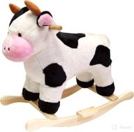 🐄 quirky charm and comfy adventure: happy trails cow plush rocking animal for kids! logo