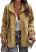 womens sherpa fleece shacket coat - casual, button down, long sleeve, lapel, with pockets - ideal for outerwear logo
