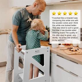 img 3 attached to Dripex Adjustable Kids' Home 🍽️ Store Learning Chalkboard for the Kitchen