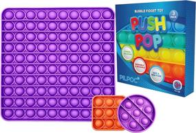 img 4 attached to PILPOC Pop It Fidget Toys: снятие стресса, расслабление ума и снижение беспокойства - Push It Pop It Fidget For Boys Pack Of Small Bubble Toys