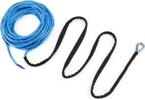 img 4 attached to 🧰 Durable Kohree Synthetic Winch Rope - 1/4 x 50', 9500lbs - Ideal for Off-Roading, SUV, UTV, ATV, Trucks, and Boats!