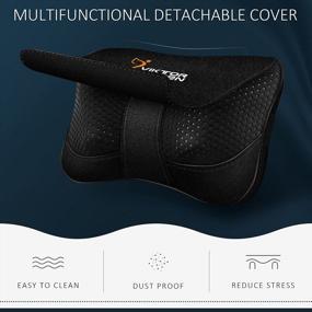img 3 attached to Heated Back And Neck Massager - Perfect Gift For Grandparents, Teachers, Nurses With Electric Shoulder Kneading Function For Sore Muscles Relief - Massage Pillow For Back And Neck Pain