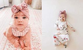 img 2 attached to Cute Knotted Turban Hats For Baby Girls: Hair Accessories For Toddlers 3-36 Months - QandSweat