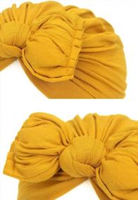 img 1 attached to Cute Knotted Turban Hats For Baby Girls: Hair Accessories For Toddlers 3-36 Months - QandSweat