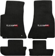 🚗 dodge challenger 2008-2010 floor mats: ebony black 4pc set with srt-8 logo in red & silver logo