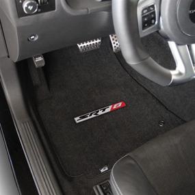 img 3 attached to 🚗 Dodge Challenger 2008-2010 Floor Mats: Ebony Black 4pc Set with SRT-8 Logo in Red & Silver