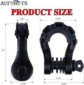 img 2 attached to 🚘 AUTOBOTS Heavy Duty D Ring Shackles (2 Pack) - 68,000 lbs Capacity, Tow Strap Winch Off Road Accessory, Vehicle Recovery - Stronger Than 3/4" D Shackle - 7/8" Screw Pin - Black