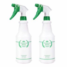img 4 attached to 2-Pack 32Oz All-Purpose Heavy Duty Plastic Spray Bottles - Leak Proof, Adjustable Nozzle For Cleaning, Planting & Pet Care - Green