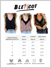 img 1 attached to Women'S V-Neck Lace Strappy Cami Tank Top - Loose Casual Sleeveless Blouse Shirt By BLENCOT For Enhanced SEO