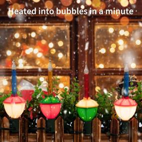 img 2 attached to Добавьте праздничного настроения в свой праздничный декор с многоцветными рождественскими пузырчатыми огнями - 2 упаковки, внесенные в список UL, для рождественской елки и торжеств
