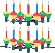 добавьте праздничного настроения в свой праздничный декор с многоцветными рождественскими пузырчатыми огнями - 2 упаковки, внесенные в список ul, для рождественской елки и торжеств логотип