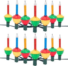 img 4 attached to Добавьте праздничного настроения в свой праздничный декор с многоцветными рождественскими пузырчатыми огнями - 2 упаковки, внесенные в список UL, для рождественской елки и торжеств