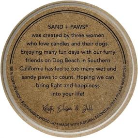 img 1 attached to 🕯️ Sand + Paws Tahitian Vanilla Scented Candles with Essential Oils | Neutralizes Pet Odor | Various Sizes and Scents Available | 12 oz | Wooden Lid Painted with Cats