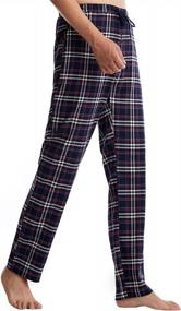 img 2 attached to Betusline Men'S Plaid Cotton Sleep Pajama Pants - Comfort & Style For A Good Night'S Rest