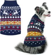 🐶 pupteck christmas dog sweaters: stylish and warm winter coats for small, medium, and large dogs - ideal for indoor and outdoor activities логотип