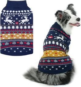 img 4 attached to 🐶 PUPTECK Christmas Dog Sweaters: Stylish and Warm Winter Coats for Small, Medium, and Large Dogs - Ideal for Indoor and Outdoor Activities