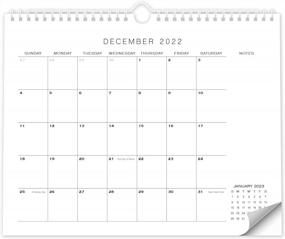 img 4 attached to Минималистский ежемесячный настенный календарь для удобного планирования - Продолжается до декабря 2023 года - 14,5" х 11,5" - Включает 2022 год - Упрощенный офисный календарь