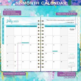 img 2 attached to Stay Organized In Style With The 2023 Oil Painting Planner - Weekly & Monthly, Hardcover With Tabs & Back Pocket, Twin-Wire Binding, Jan.2023 - Dec.2023