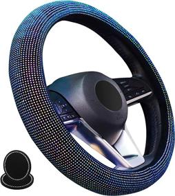 img 4 attached to Andalus Diamond Microfiber Leather With Soft Velvet Car Steering Wheel Cover