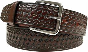 img 4 attached to Premium Basketweave Genuine Leather Utility Accessories: The Best Belts for Men's Uniforms