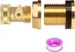 joywayus 3/4"ght female x 1"npt male brass bulkhead water tank connector & garden hose shut off valve kit with rubber washers and teflon tape logo