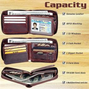 img 1 attached to Genuine Leather Cowhide Men's Accessories: Christmas Deals 🎁 on Wallets, Card Cases & Money Organizers by Admetus