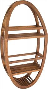 img 2 attached to AquaTeak Moa Oval Teak Shower Caddy Organizer - Patented Design
