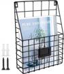organize with style: wantusee 3 pockets hanging magazine rack, versatile wire basket for home, bathroom, and office logo