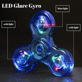 img 1 attached to 🔴 SCIONE LED Fidget Spinners Toy Gift for Kids, Sensory Fidget Toys for Toddlers, Glow in the Dark Toys - ADHD Anxiety Toys Stress Relief Reducer Hand Finger Spinners Return Gift and Prize for Kids