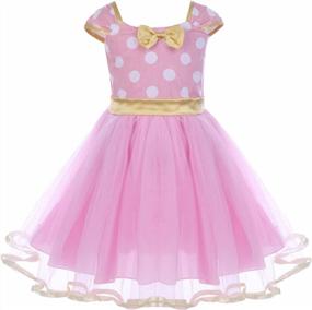 img 4 attached to FYMNSI Princess Polka Dot Tutu Dress & Headband: Perfect Birthday & Halloween Outfit For Baby Girls