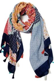 img 4 attached to 🧣 Stay Fashion-forward with Trendy Oversized Scarves - Women's Lightweight Accessories