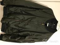 img 1 attached to Mens Bomber Jacket Lightweight Slim Fit Softshell Windbreaker review by Eric Froedge