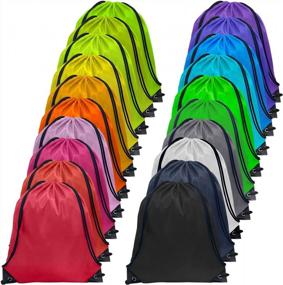 img 4 attached to Get Organized With GoodtoU Drawstring Bags! A Bulk Set Of 40 Durable Nylon String Bags In 20 Eye-Catching Colors For Gym, Kids, And More!
