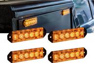 sae class 1 planarflash 6w amber led strobe light with 72 flash modes, multi-unit sync, and surface mount - ultra flat yellow amber emergency grille police light for trucks and vehicles логотип