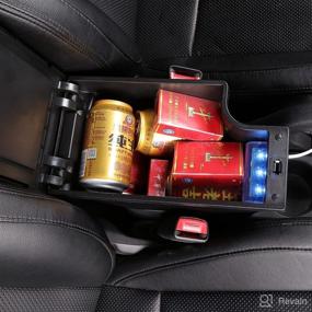 img 1 attached to HRCHCG For Nissan Juke Consoles Armrest Box Double Layer Storage With 3 USB Port