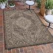 benissimo 4x6 palace collection medallion pattern indoor/outdoor rug - gray jute backing area rugs for living room, bedroom, kitchen, entryway & more logo