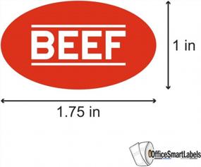 img 2 attached to Eye-Catching Meat Labels Bundle - 300 Bright Red 1.75 X 1 Inch Stickers For Beef, Chicken, And Pork - Perfect For Supermarkets, Delis, Food Trucks, And More