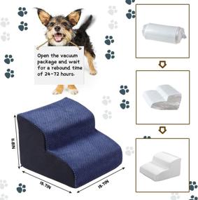 img 3 attached to 🐾 LitaiL High Foam Dog Ramps: Removable Stair Cover, Anti-Slip Design, Ideal for Pets with Joint Pain, Old Dogs, Cats, Overweight & Short-Legged Pets