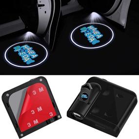 img 4 attached to 2Pcs Car Door Lights Logo Projector Lights & Lighting Accessories : Accent & Off Road Lighting