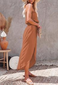 img 1 attached to Women'S Strapless Tube Top Jumpsuit With Wide Leg Pants Waistband