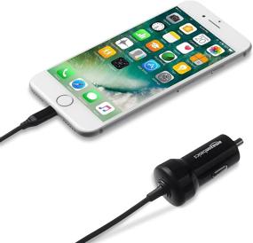 img 2 attached to 🔌 Black Straight Cable Lightning Car Charger - Amazon Basics, 5V 12W, 3ft