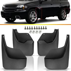 img 3 attached to 🚗 Premium Set of Front and Rear Mud Flaps Splash Guard Replacements for Chevrolet Trailblazer 2002-2009 Sport Utility Vehicles