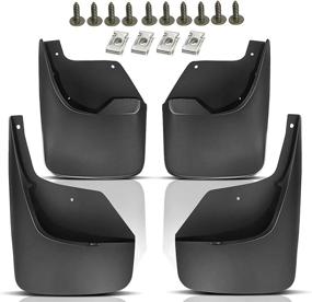 img 4 attached to 🚗 Premium Set of Front and Rear Mud Flaps Splash Guard Replacements for Chevrolet Trailblazer 2002-2009 Sport Utility Vehicles