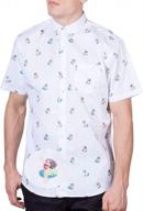 мужская гавайская рубашка с коротким рукавом на пуговицах и вверху visive логотип