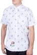 mens hawaiian short sleeve button down/up shirt visive logo