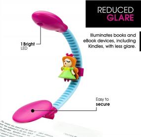 img 3 attached to WITHit French Bull USB Rechargeable Clip On Book Light – Pink/Light Blue Princess – LED Reading Light For Books