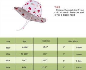 img 1 attached to Protective And Cute: HOOLCHEAN Baby Girls UPF 50+ Strawberry Sun Hat In Red (6-12 Months)