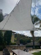 img 1 attached to Amgo 12' X 12' X 12' Beige Triangle Sun Shade Sail Canopy Awning - Commercial Heavy Duty 260 GSM - 5 Years Warranty review by Rashid Vaquera